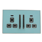 The Azurelle Socket — Glossy Blue, Satin Gold Insert