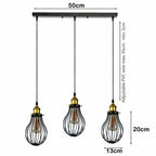 The Ravensbourne Pendant — Black Wire Cage Cluster Ceiling Light